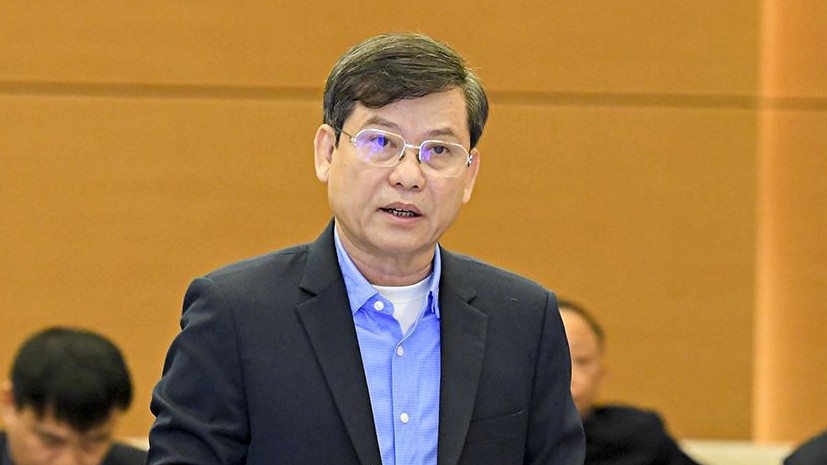 Viện trưởng VKSND tối cao Lê Minh Trí phát biểu tại phiên họp. Ảnh: Gia Hân