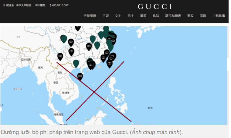Chanel Dior Hermes Gucci Uniqlo sử dụng bản đồ đường lưỡi bò Sự  thật là gì